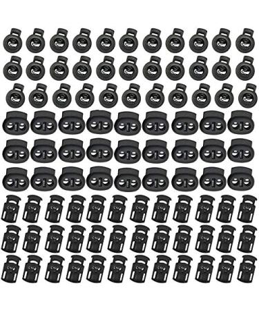 TIHOOD 150PCS Professional DIY Plastic Spring Fastener Cord Lock Toggle Stopper Buttons Fastener Slider (2-Hole Ellipse x50 1-Hole Cylinder x50  1-Hole Ball x50) - Buy Online on GoSupps.com