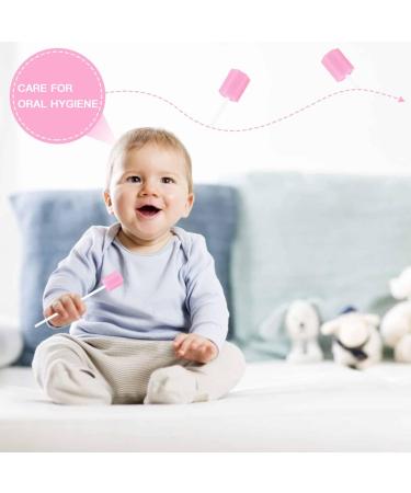 100 Pieces Pink Mouth Swab Sponge - Oral Care for Adults Kids & Pets | Daily Cleaning & Mouthwash Tails - Buy Online on GoSupps.com