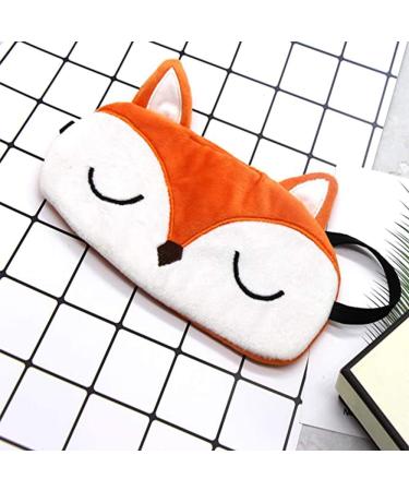 ULIFEMALL Cute Fox Plush Sleep Mask for Kids & Adults - Funny Novelty Animal Eye Cover for Travel & Meditation - Buy Online on GoSupps.com