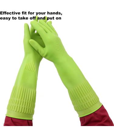 BUKISA Kitchen Gloves for Washing Dishes | 1 Pair Reusable Gloves for Cleaning Waterproof Dishwashing Gloves Reusable Household Gloves Latex Thicken Kitchen Cleaning Housework Tools - Buy Online on GoSupps.com