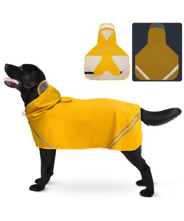 Dog Raincoats for Large Dogs, Waterproof Adjustable Pet Raincoat Jacket, Reflective Strip Hoodie, Rain Poncho Jacket for Medium Large Dogs(X-Large) X-Large(Back Length24'')