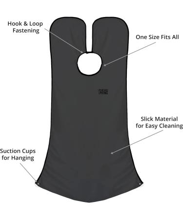 BEARD KING - The Official Beard Bib - Hair Clippings Catcher & Grooming Cape Apron - As Seen on Shark Tank - Black (Lite Version) Lite Black - Buy Online on GoSupps.com