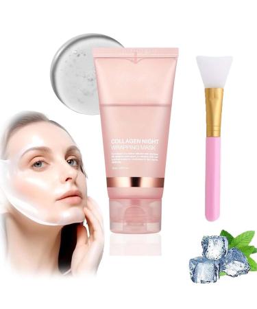 Collagen Night Wrapping Mask Overnight Collagen Wrapping Mask Collagen Overnight Wrapping Peel Off Facial Mask Elasticity & Hydration Care Reduces Sagging & Dullness Suitable For All Skin Types