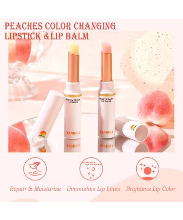 Peach Color Changing Lipstick & Lip Balm Set | Magic PH Lip Gloss Tint | Long Lasting Moisturizing Korean Lip Stain for Women - Buy Online on GoSupps.com