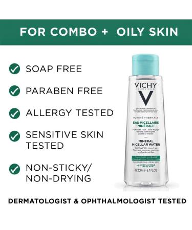 Vichy Mineral Micellar Cleansing Water with Salicylic Acid - 6.76 fl. oz - Buy Online on GoSupps.com