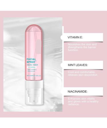 Niacinamide Toner Spray With Rose & Aloe Extract - Locks Moisture Relieves Dryness Brightens Skin Keeps Hydrated Smooth All Day(3PCS) - Buy Online on GoSupps.com