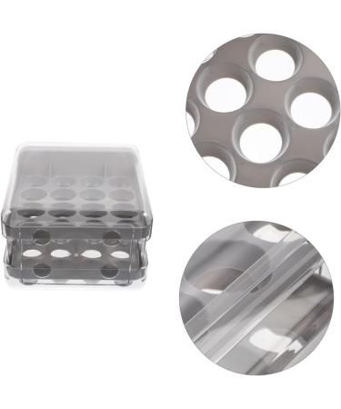 GLEAVI Egg Storage Box Plastic Drawers Beverage Organizer for Fridge Reusable Egg Tray Egg Rack Thicken Grey 21.5x22.5x14cm - Buy Online on GoSupps.com