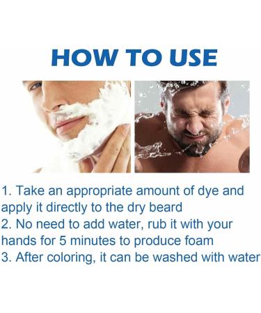 Beard Dye Shampoo For Men Shampoo For Gray White Beard Rapi Color Black Dye Creates The Look Of A Thicker And Fuller Beard 100ml - Buy Online on GoSupps.com