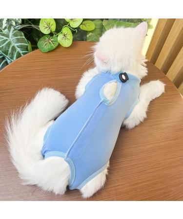 Yoolhamy Katzenbody - After Op Recovery Suit for Cats | Anti-Loss E-Collar Alternative for Abdominal Wounds | Small Blue - Buy Online on GoSupps.com