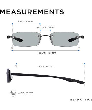 Read Optics +1.5 Reading Sunglasses for Men & Women | Borderless UV-400 Protection & Tinted Lenses - Buy Online on GoSupps.com