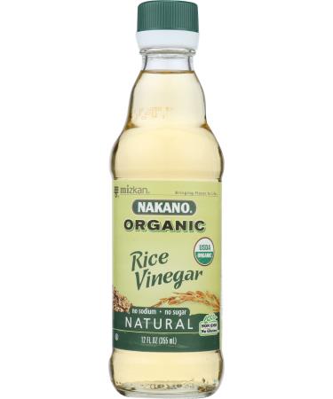 Mizkan Organic Natural Rice Vinegar for Authentic Japanese Dishes, Vegetables, Sushi, Chicken Teriyaki, Stir Fry Sauce and More, 12 FL OZ