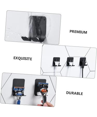 Cabilock 24 PTK Stainless Steel Razor Hangers Hooks - Kitchen Utensils & Shaving Storage - Black Wall Hooks (6.1x4.5cm 3pcs) for Childproof Organization - Buy Online on GoSupps.com