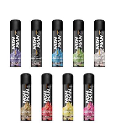 NISHMAN Temporary Hair Colour Spray for KIDS 150 ml | Hair Glitter Spray | Ultra Colours Shampoos Out | Wash Out Hair Dye for Kids | Party Fancy Dress Up Hairspray Boys Girls (Yellow) - Buy Online on GoSupps.com