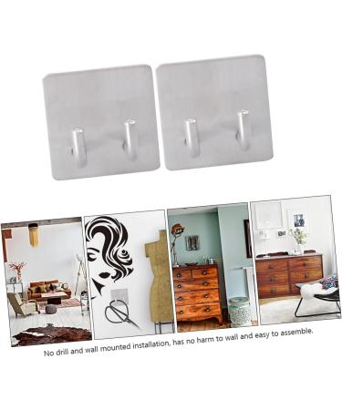 Housoutil 6 Pcs Hangers Clothes Rack Heavy Duty Bike Hooks Towel Hooks No Punching Hooks Metal Bracket - Buy Online on GoSupps.com