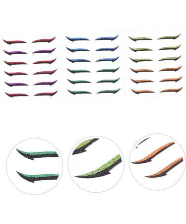 FRCOLOR 18 Pairs Anti Sweat Eyeliner Omen Eyeliner Stickers Glitter Stickers Makeup Tape Women Eyeliner Decal Pink Tape Eyeshadow Eye Line Strip Sticker Man Double Eyelid Sticker No Smudge 9x10cm As Shown 1 - Buy Online on GoSupps.com