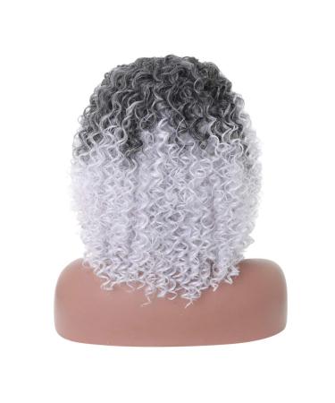 Buy Afro Curly Wig for Women - White & Black Long Synthetic Hair for Cosplay & Anime | 80s Wavy Brazilian Style - Buy Online on GoSupps.com