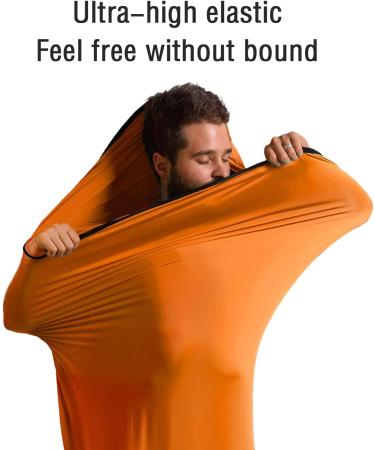 Naturehike High Elasticity Sleeping Bag Liner - Lightweight & Portable for Camping, Travel, Hostels - Orange - Buy Online on GoSupps.com