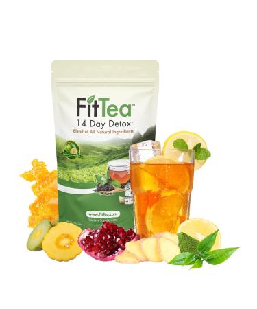 The ORIGINAL Fit Tea 14 Day Detox Tea for Weight Loss and Belly Fat - Detox Cleanse Weight Loss Tea for Women and Men - Clinically Tested Slim Tea Detox Drink