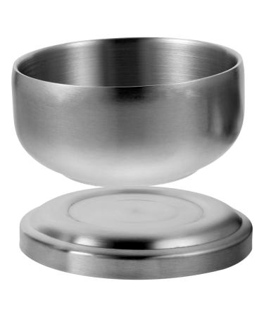 Fomiyes 4 pieces of shaving bowls for men shaving bowl for salon practical shaving bowl container stainless steel men soap shell foam soap shaving shell with lid shaving foam shell cream