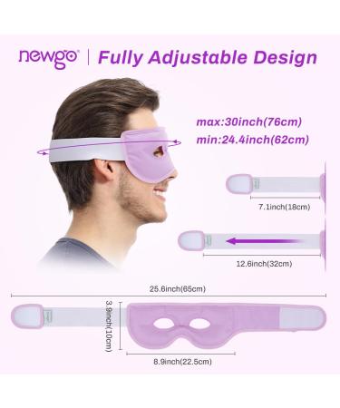 Newgo Eye Mask - Cooling Face Goggles for Migraines Headaches Dark Circles & Tired Eyes - Ice Eye Mask (Purple) - Buy Online on GoSupps.com