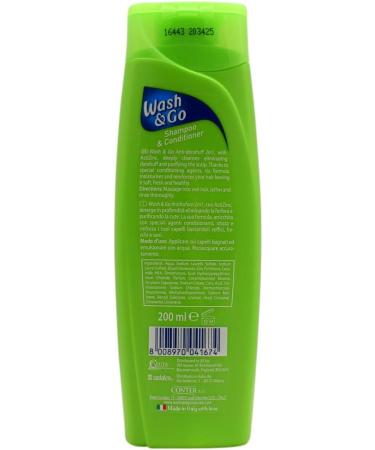 Wash & Go Anti Dandruff 2in1 Shampoo & Conditioner - 6 x 200ml 200 g (Pack of 6) - Buy Online on GoSupps.com