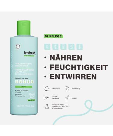 IMBUE Curl Respecting Conditioner - Vegan & Curly Girl Method Friendly | 400ml Hydrating Formula for Perfect Curls - Buy Online on GoSupps.com