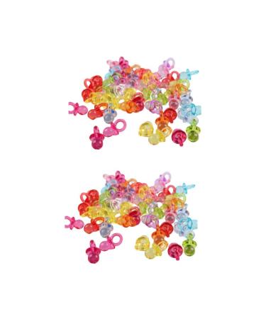 EXCEART 80 Mixed Color Acrylic Pacifier Set for Toddlers | Comfort & Dental Grip Ring | Perfect Gift - Buy Online on GoSupps.com