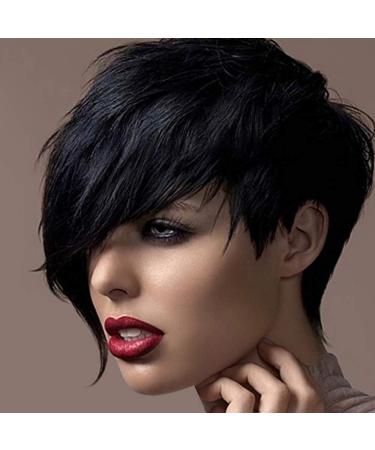 Lovel Conductor Black Short-Haired Wigs | Natural-Looking Synthetic Hair Full Wigs for Women | Warm Half Wigs - Shop Internationally - Buy Online on GoSupps.com