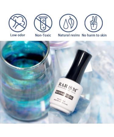 RARJSM Blooming Gel Nail Polish Clear 15ML Nail Art Polish Blossom Gel for Spreading Effect Graffiti Marble Flower Animal Watercolor Magical Effects Gel Polish UV LED Soak Off DIY Manicure Design - Buy Online on GoSupps.com