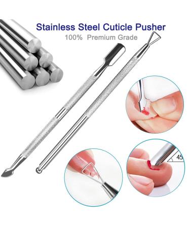 Professional 9PCS Cuticle Trimmer and Pusher Set - Premium Stainless Steel Care Kit for Nails - Buy Online on GoSupps.com