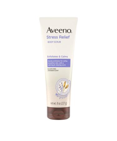 Aveeno Stress Relief Body Scrub, Exfoliating Body Wash for Softer, Smoother Skin, Formulated with Prebiotic Oat & Lavender Scent to Calm & Relax, Sulfate-Free & Soap-Free, 8 fl. Oz - Buy Online on GoSupps.com