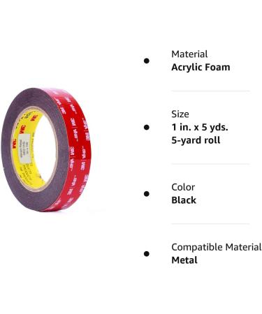 5952 VHB Tape: 2.5cm . x 15 ft. (Black) - Buy Online on GoSupps.com