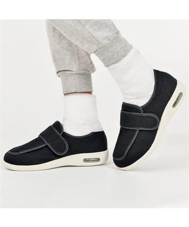 MOCINNA Men's Extra Wide Diabetic Trainers - Non-Slip Adjustable Walking Shoes for Arthritis and Diabetes - Size 7, Black - Buy Online on GoSupps.com