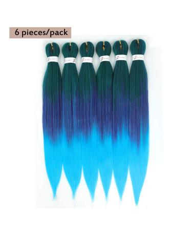 Pre-stretched Easy Braid Professional Yaki Texture 26 Braiding Hair Extensions in Green/Purple/Blue<7 - Buy Online on GoSupps.com