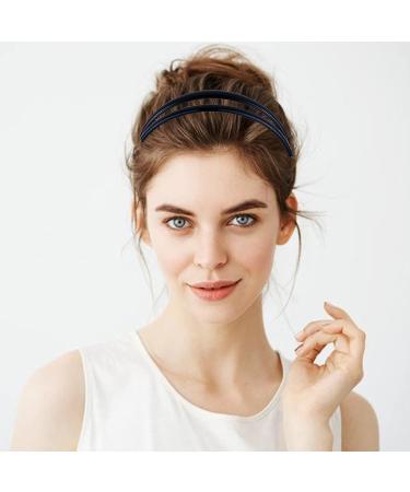 REDANHA Black Plastic Headband with Double Row Teeth Comb - Chic Non-Slip Hair Accessory for Women and Girls - Daily Dating Decorations - 2 Pieces - Buy Online on GoSupps.com