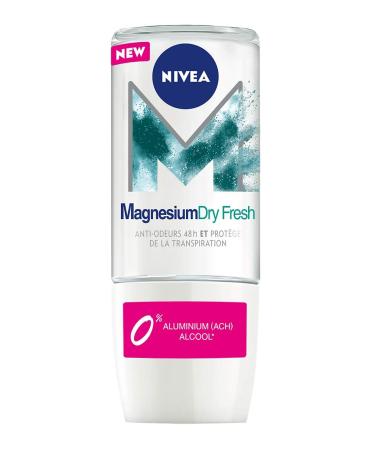NIVEA MAGNESIUM DRY FRESH Roll-on Deodorant for Women (1x50ml), antiperspirant without aluminium salts, roll-on, 48H freshness sensation