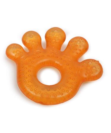 Teething ring paw T1205 orange cooling teething ring as teething aid massages and relieves