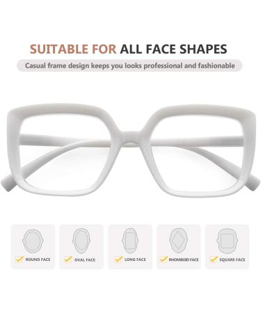 Eyekepper Reading Glasses for Women - Oversized White Large Frame Readers +1.50 | Stylish & Comfortable Eyeglasses - Buy Online on GoSupps.com