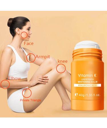 Vitamin Underarm Whitening Deodorant Stick Vitamin C Underarm Whitening Balm Deodorant Womens Moisturizing For Intimate Area Underarms Armpits Knees Elbows and Inner Thighs - Buy Online on GoSupps.com