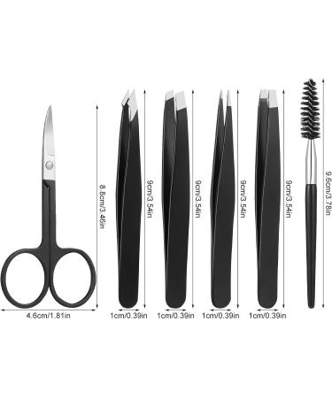 NAYTRU 6 Pack Precision Tweezers Set for Women - Stainless Steel Eyebrow Kits with Case for Shaping and Hair Removal - Buy Online on GoSupps.com