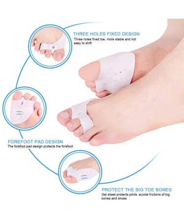 Hallux Valgus Toe Separator by Doact | Comfortable Silicone Gel for Hammer Toes | 3 Pairs - Effective Treatment - Buy Online on GoSupps.com