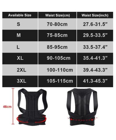 Back Brace Posture Corrector Back Posture Brace Clavicle Support Stop Slouching and Hunching Adjustable Back Trainer Uni (3XL) () - Buy Online on GoSupps.com