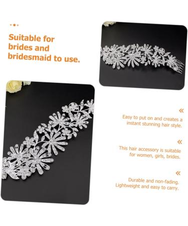 Ipetboom Pearl Hair Accessories Comb Bride Hair Clip Silver Barrettes Bridal Hair Clip Silver Hair Clips White Hair Accessories Alloy Wedding Bridesmaid Wedding Hair Comb - Buy Online on GoSupps.com