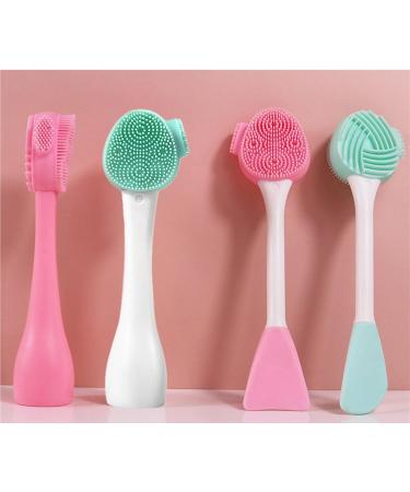 Double Head Facial Brush - Exfoliating Scrub & Massage Tool for Skincare | International Shipping Available - Buy Online on GoSupps.com