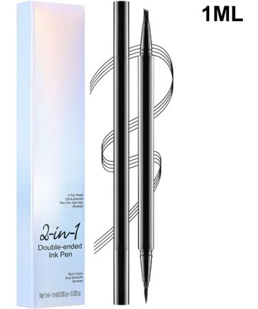  Iouyjiu Eyebrow Filler Pen Double Ended Microfilling Pencil Long Lasting Smudge Proof Natural Looking Precise Application Waterproof Brow Definer for Daily Wear 1ml - Buy Online on GoSupps.com