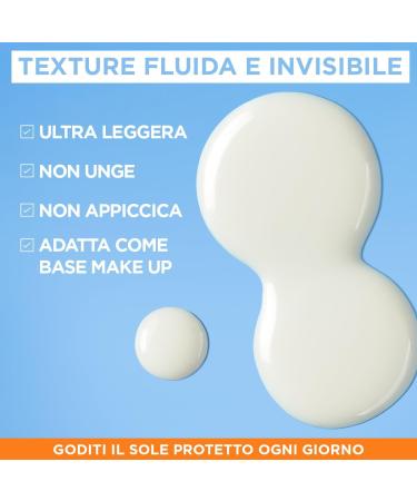  Garnier Garnier Ambre Solaire Moisturizing Fluid with Hyaluronic Acid SPF50+ 40ml - Buy Online on GoSupps.com