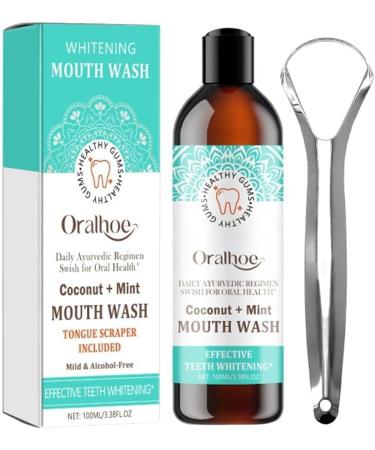Buy Oralhoe Coconut Mint Mouthwash - Refreshing Coconut Flavor | International Shipping Available - Buy Online on GoSupps.com