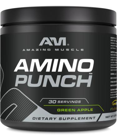 Amino Punch - 30 Servings Green Apple Flavor | Caffeine & Amino Acids Blend | Energy & Recovery | Made in USA - Shop Internationally - Buy Online on GoSupps.com