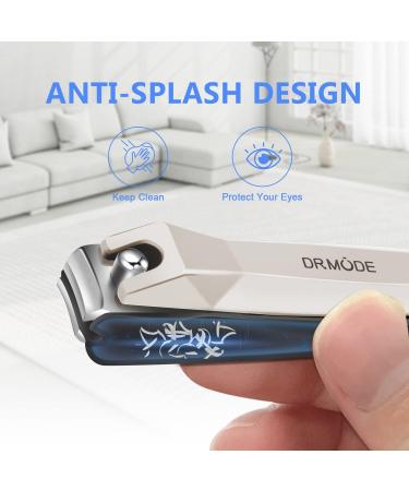 DR.MODE Nail Clipper Set - Mess-Free Finger and Toe Nail Clippers with Cuticle Trimmer for Men and Women - Buy Online on GoSupps.com