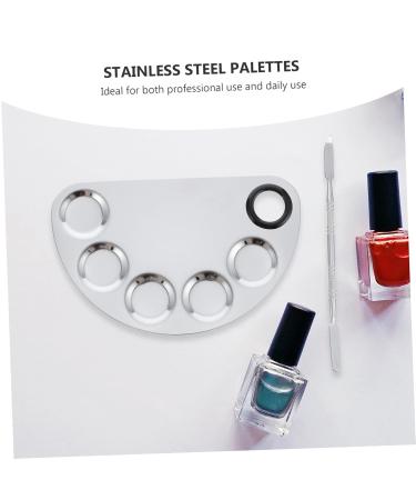 Buy 2 Stainless Steel Makeup Painting & Nail Art Palettes - Versatile Color Mixing Tools for Artists | International Shipping Available - Buy Online on GoSupps.com